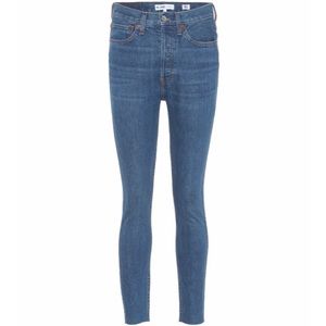 RE/DONE High Rise Ankle Crop Skinny Jean